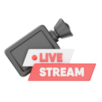 Live Stream 3D Podcast Illustration for uiux, web, app, infographic, etc png