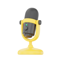 micrófono 3d podcast ilustración para uiux, web, aplicación, infografía, etc png