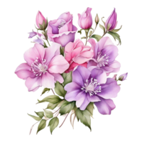 Watercolor Flower Bouquet, Watercolor Design png