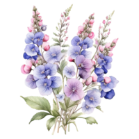 aquarelle fleur bouquet, aquarelle conception png