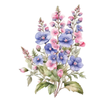 Watercolor Flower Bouquet, Watercolor Design png