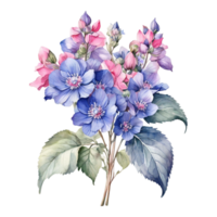 aquarelle fleur bouquet, aquarelle conception png