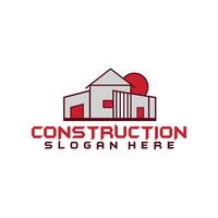 luxury real estate construction home house company logo vector