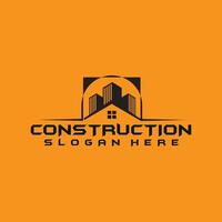 luxury real estate construction home house company logo vector