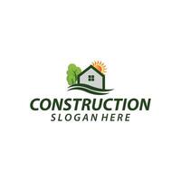 luxury real estate construction home house company logo vector