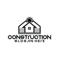 luxury real estate construction home house company logo vector