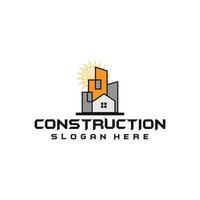 luxury real estate construction home house company logo vector