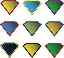 Set of Super Hero Badges vector