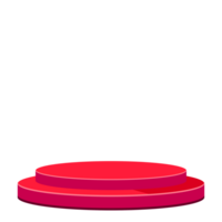 red podium object elements design with transparent background png