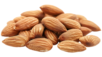 Organic almonds on a transparent background png