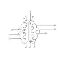 Artificial general intelligence symbol vector