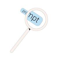 Prompt engineering. Visual and text neuron network. illustration. vector