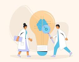 Artificial general intelligence research. AI engineer and coder vector