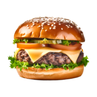 a cheeseburger with a hamburger on it and a hamburger on the top. png