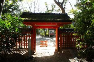 portón en sumiyoshi santuario en fukuoka foto