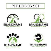 Pet logo set vector