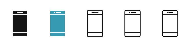 Smartphone icon set. vector