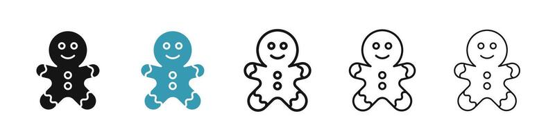 Gingerbread man icon vector