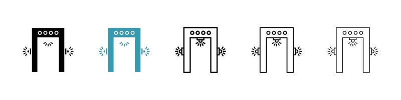 metal detector icono vector