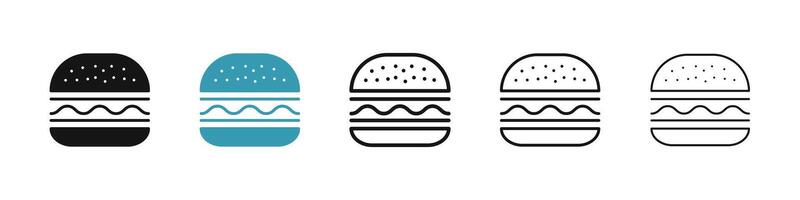 Hamburger icon set. vector