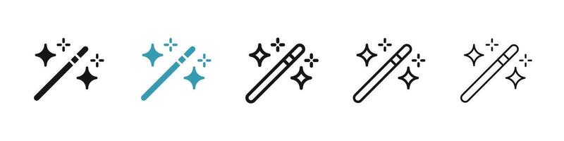 Magic wand icon vector