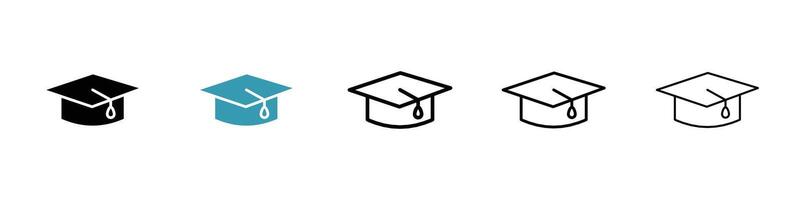 Graduation cap icon vector