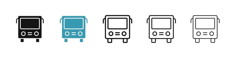 Bus icon set. vector
