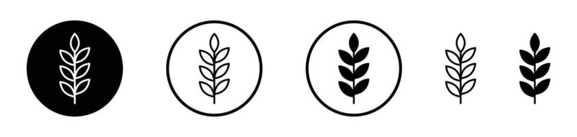 Wheat icon set. vector