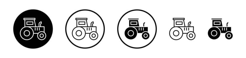 tractor icono colocar. vector