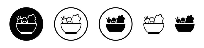 Salad icon set. vector
