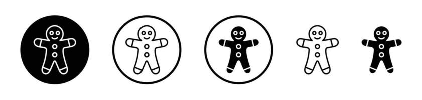 Gingerbread man icon vector