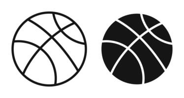 Basketball icon set. vector