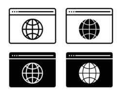 Browser icon set. vector