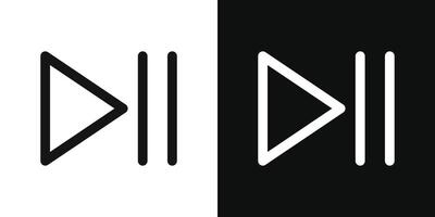 Play pause icon vector