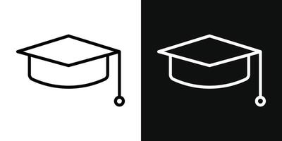 Graduation cap icon vector