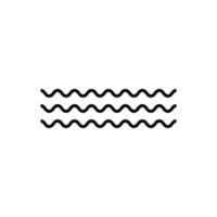 wave icon design outline style vector