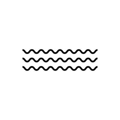wave icon design outline style