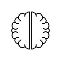 Brain icon design outline style vector