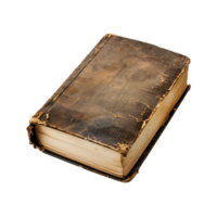 old antique books isolated on a transparent background cut out png