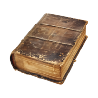 old antique books isolated on a transparent background cut out png