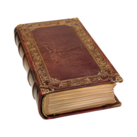 old antique books isolated on a transparent background cut out png