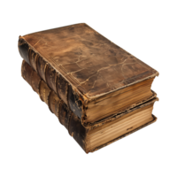 old antique books isolated on a transparent background cut out png