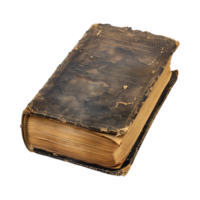 old antique books isolated on a transparent background cut out png