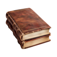 old antique books isolated on a transparent background cut out png