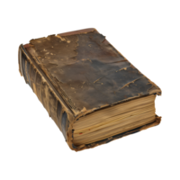 old antique books isolated on a transparent background cut out png