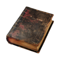 old antique books isolated on a transparent background cut out png