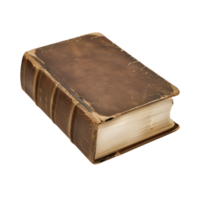 old antique books isolated on a transparent background cut out png