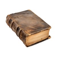 old antique books isolated on a transparent background cut out png