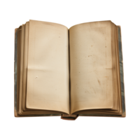 open old antique books isolated on a transparent background cut out png