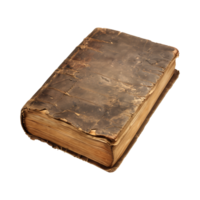 old antique books isolated on a transparent background cut out png